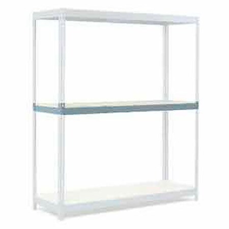 Global Industrial Additional Level For Wide Span Rack 96Wx36D Wood Deck 1100 Lb Cap., Gray B2296802